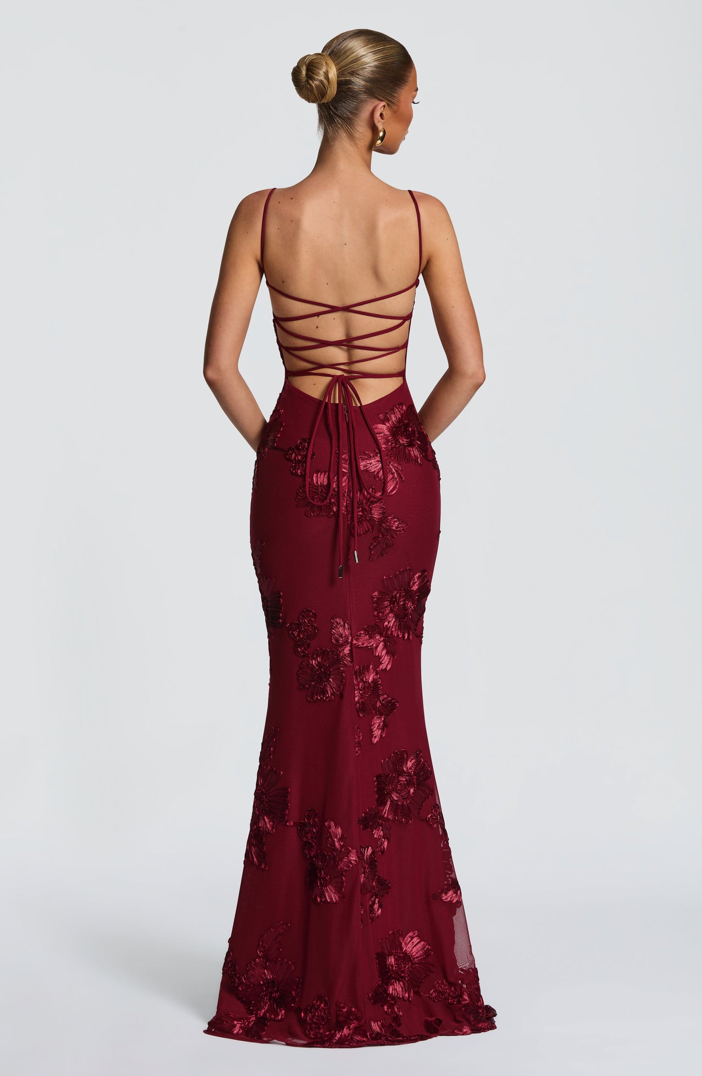 NEFERTITI MAXI DRESS - BURGUNDY