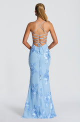 NEFERTITI MAXI DRESS - GLACIER BLUE