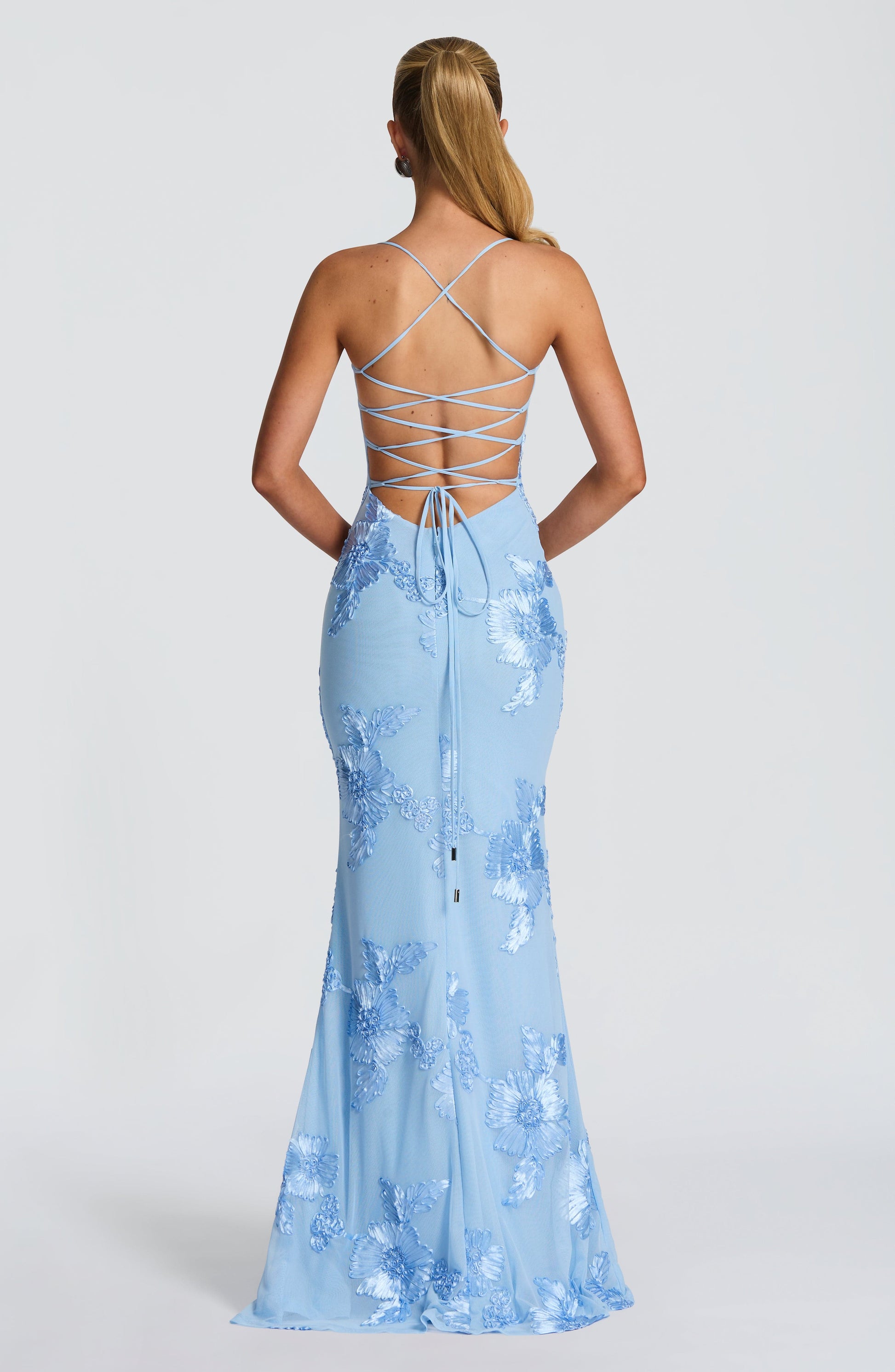 NEFERTITI MAXI DRESS - GLACIER BLUE