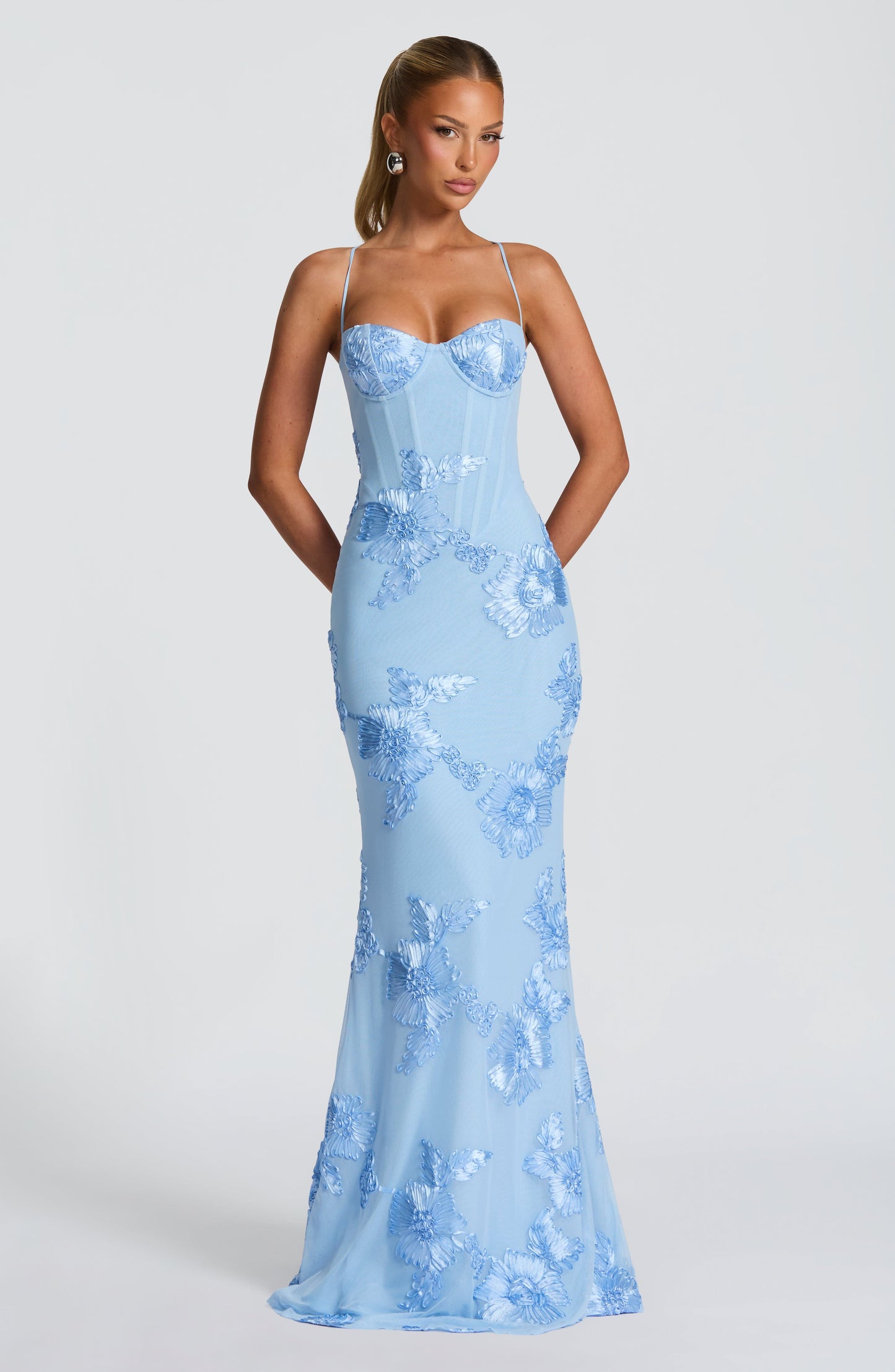 NEFERTITI MAXI DRESS - GLACIER BLUE