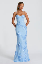 NEFERTITI MAXI DRESS - GLACIER BLUE