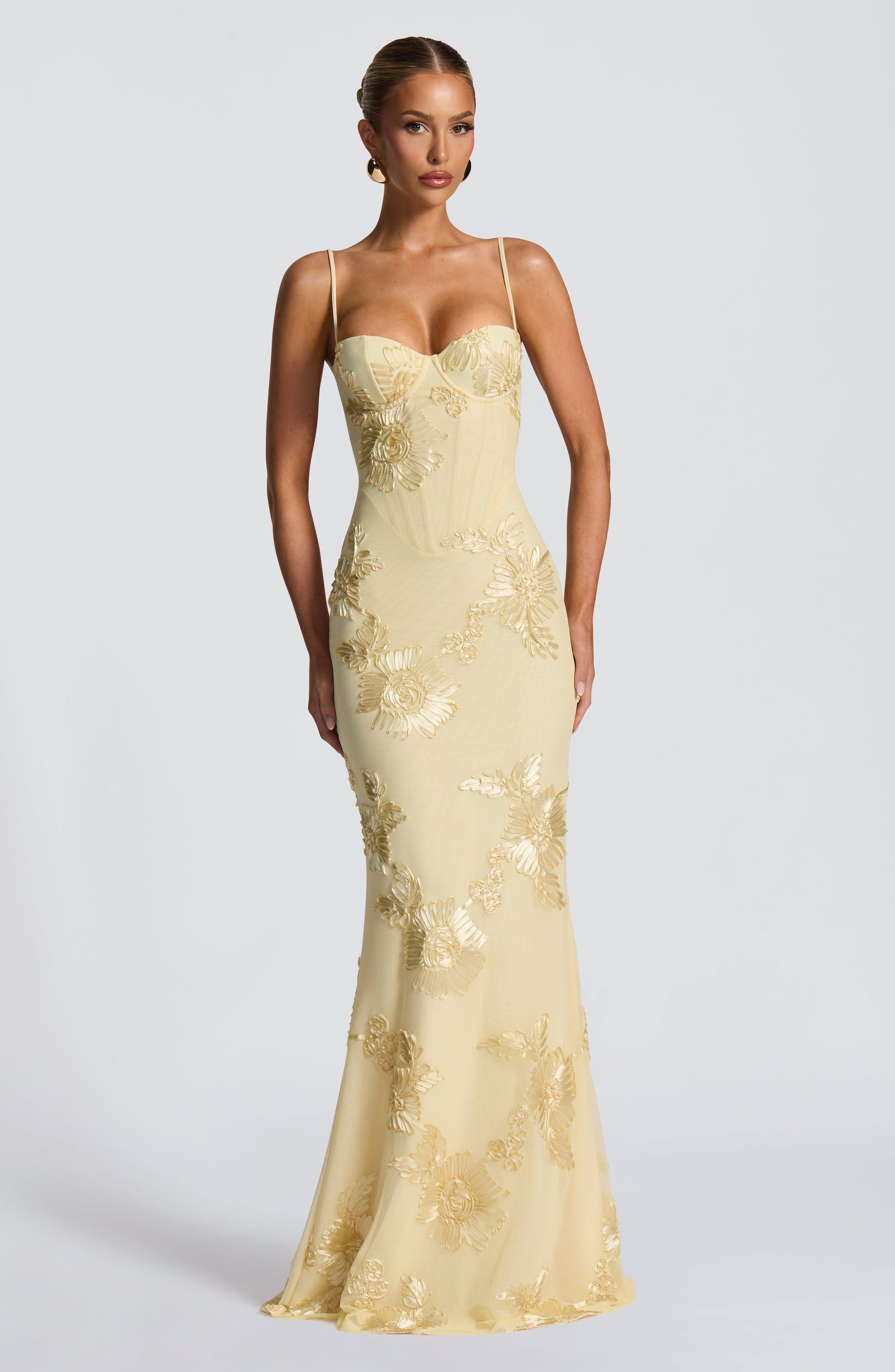 NEFERTITI MAXI DRESS - LEMON