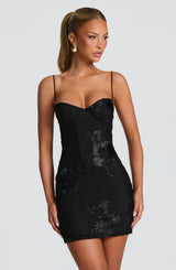 NEFERTITI MINI DRESS - BLACK