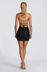 NEFERTITI MINI DRESS - BLACK