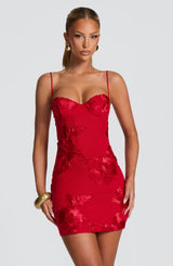 NEFERTITI MINI DRESS - RED