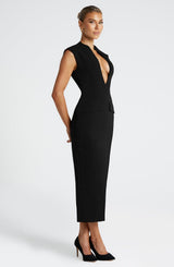 NELLIE MIDI DRESS - BLACK