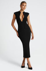 NELLIE MIDI DRESS - BLACK