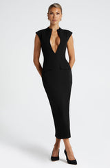 NELLIE MIDI DRESS - BLACK