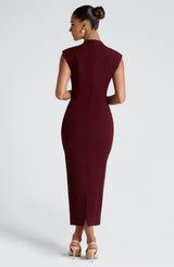 NELLIE MIDI DRESS - CHERRY LACQUER