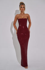 NERIAH MAXI DRESS - WINE