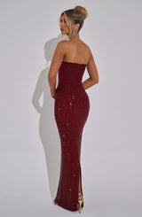NERIAH MAXI DRESS - WINE