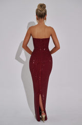 NERIAH MAXI DRESS - WINE