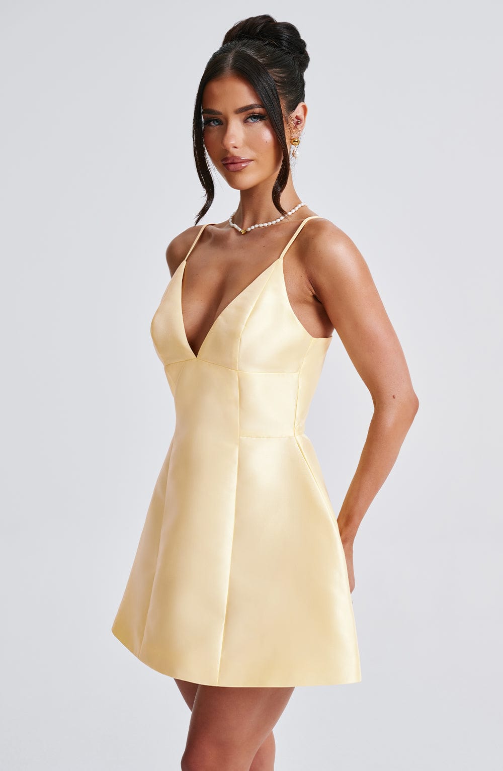 NICOLE MINI DRESS - LEMON