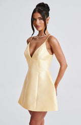 NICOLE MINI DRESS - LEMON