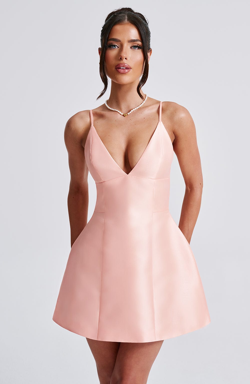 NICOLE MINI DRESS - PEACH