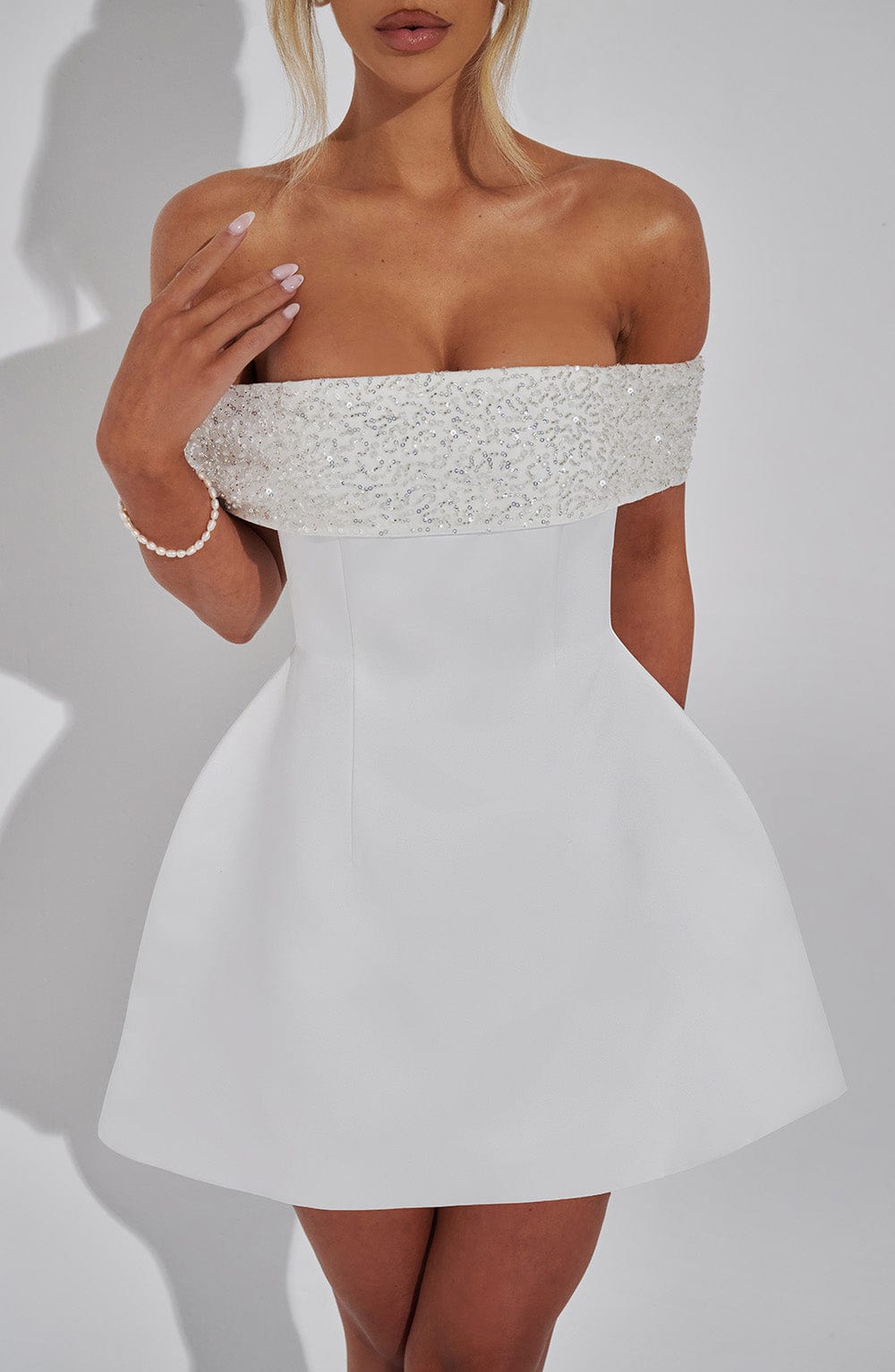 NOELLE MINI DRESS - IVORY
