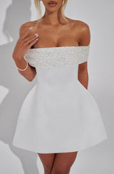NOELLE MINI DRESS - IVORY