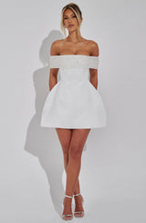 NOELLE MINI DRESS - IVORY