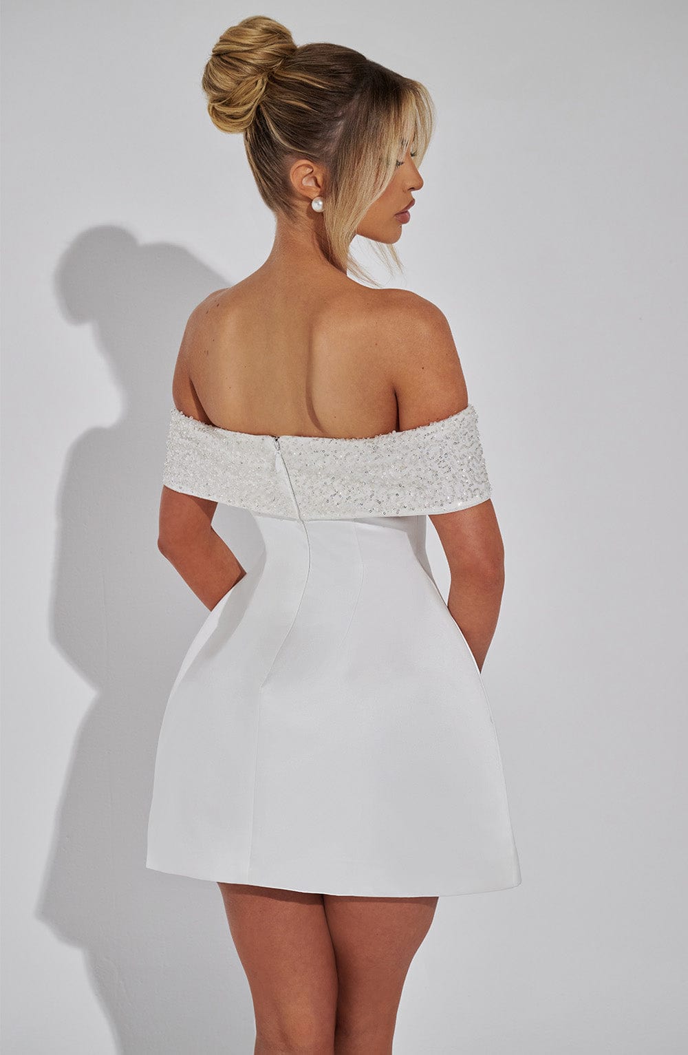 NOELLE MINI DRESS - IVORY