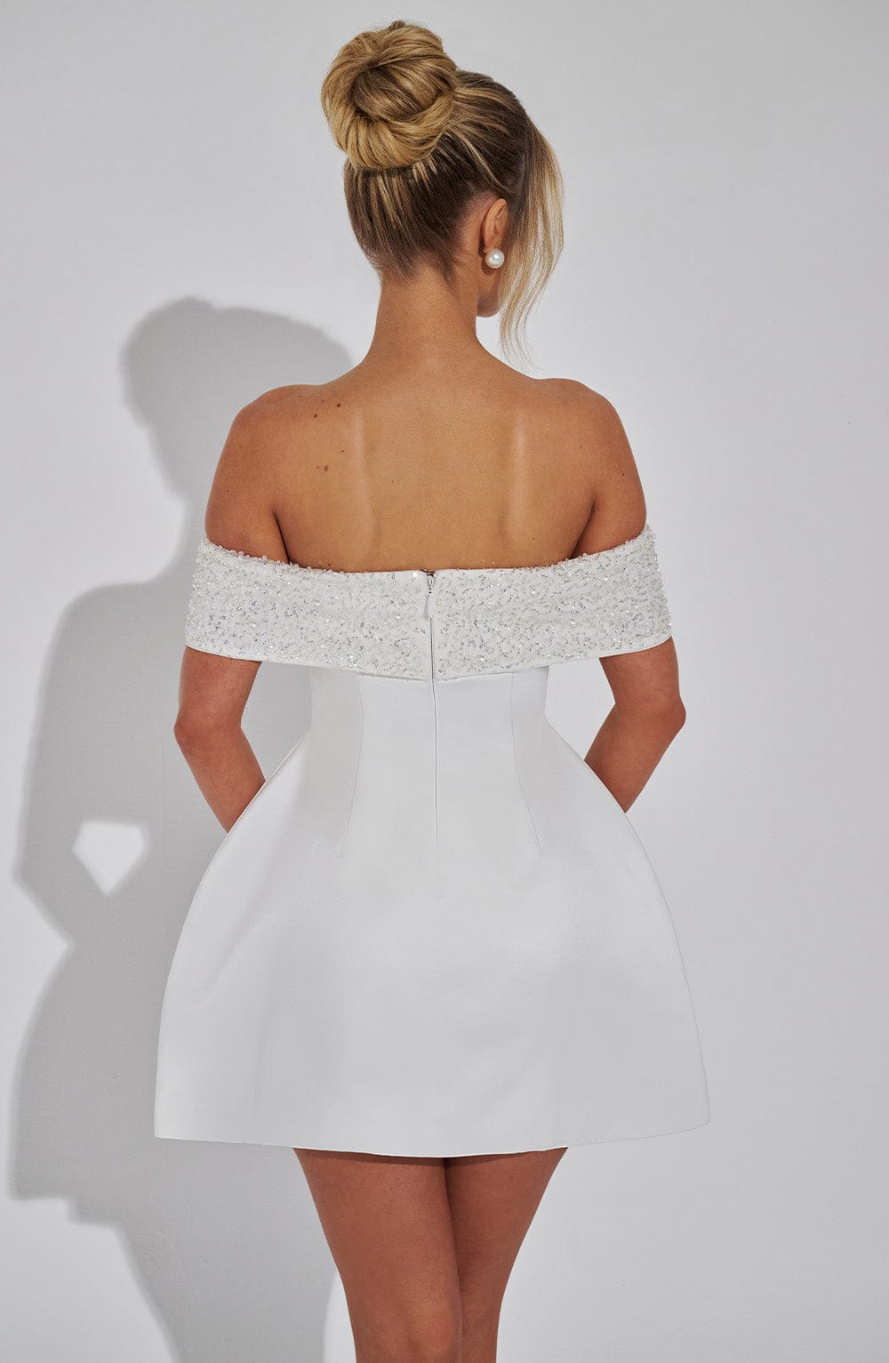 NOELLE MINI DRESS - IVORY