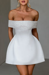NOELLE MINI DRESS - IVORY