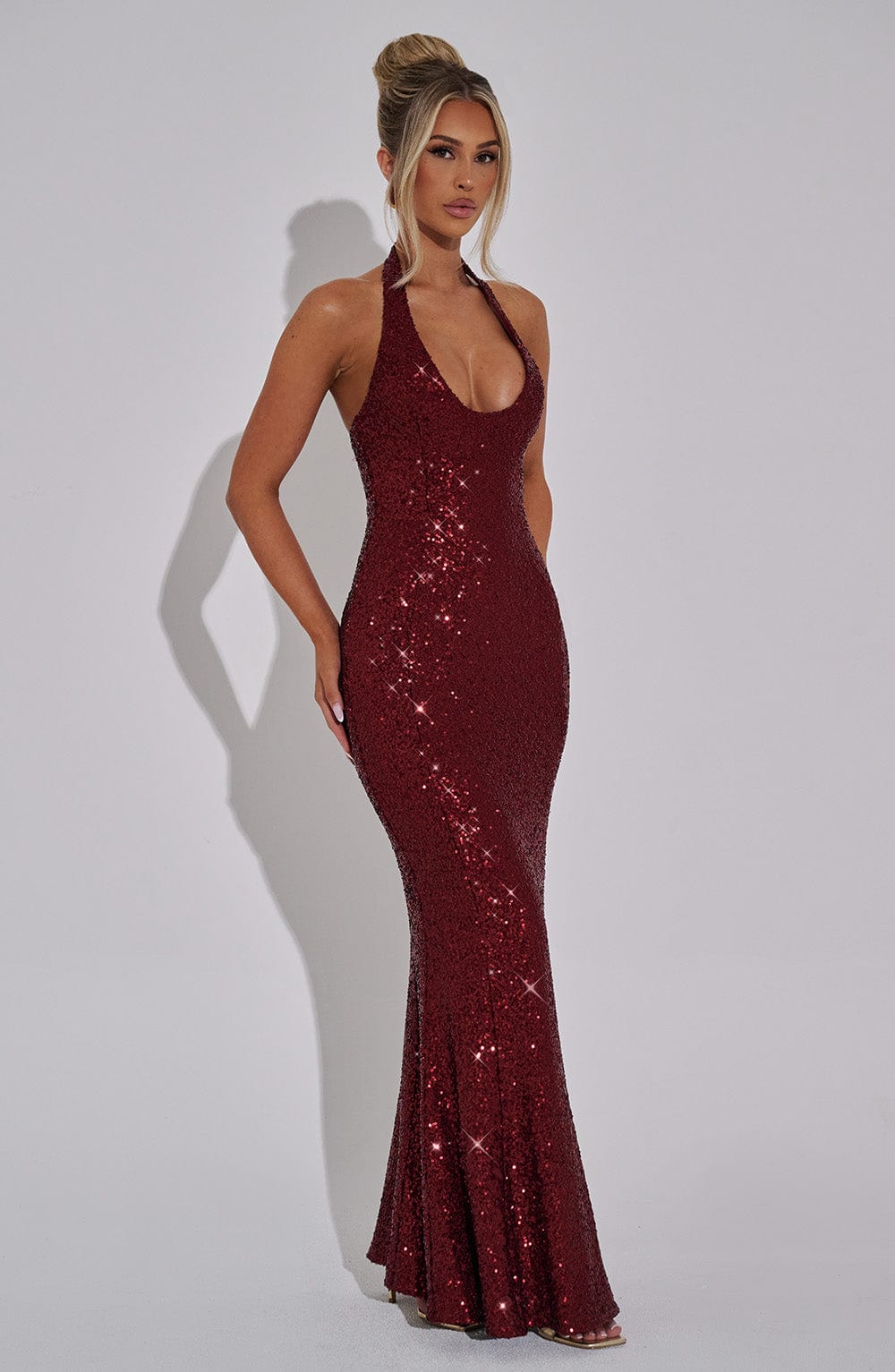 ODETTE MAXI DRESS - WINE