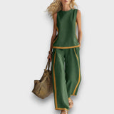 AURENE™ - CONJUNTO DE LINO DE DOS PIEZAS ELEGANTE