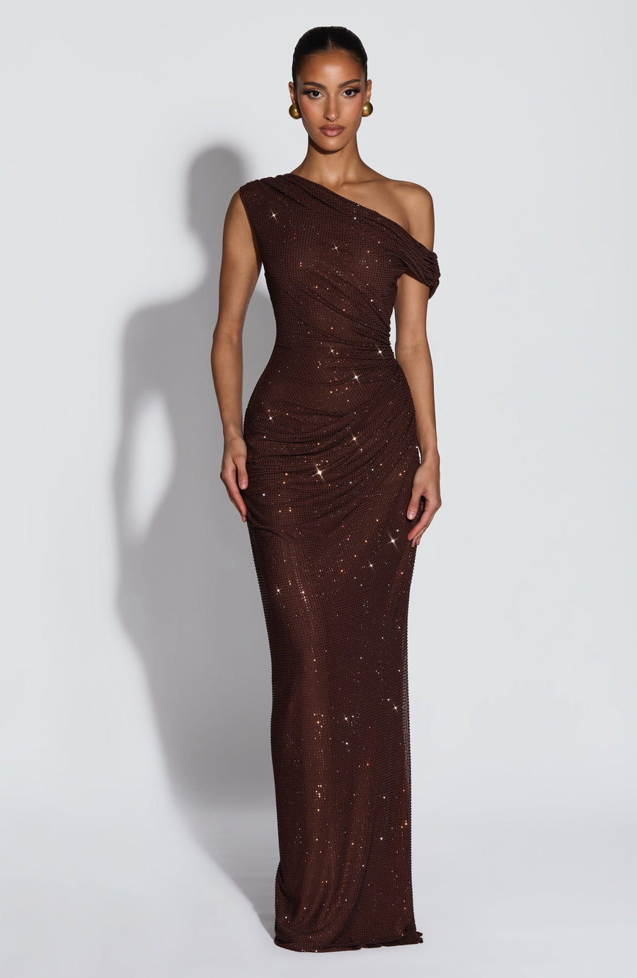 VESTIDO MAXI OTTILIE - MARRÓN CIRUELA