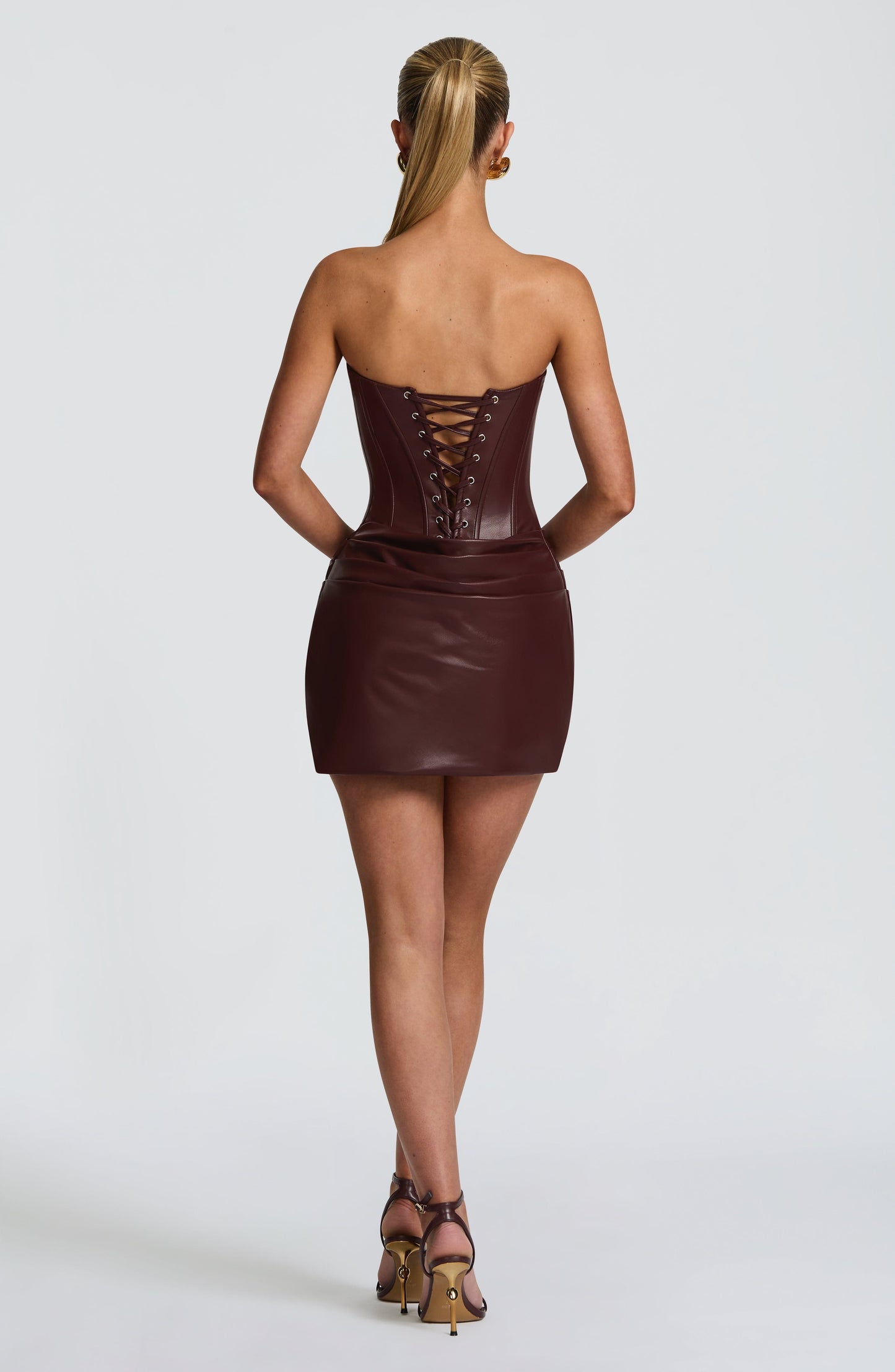 PALMER MINI DRESS - BURGUNDY