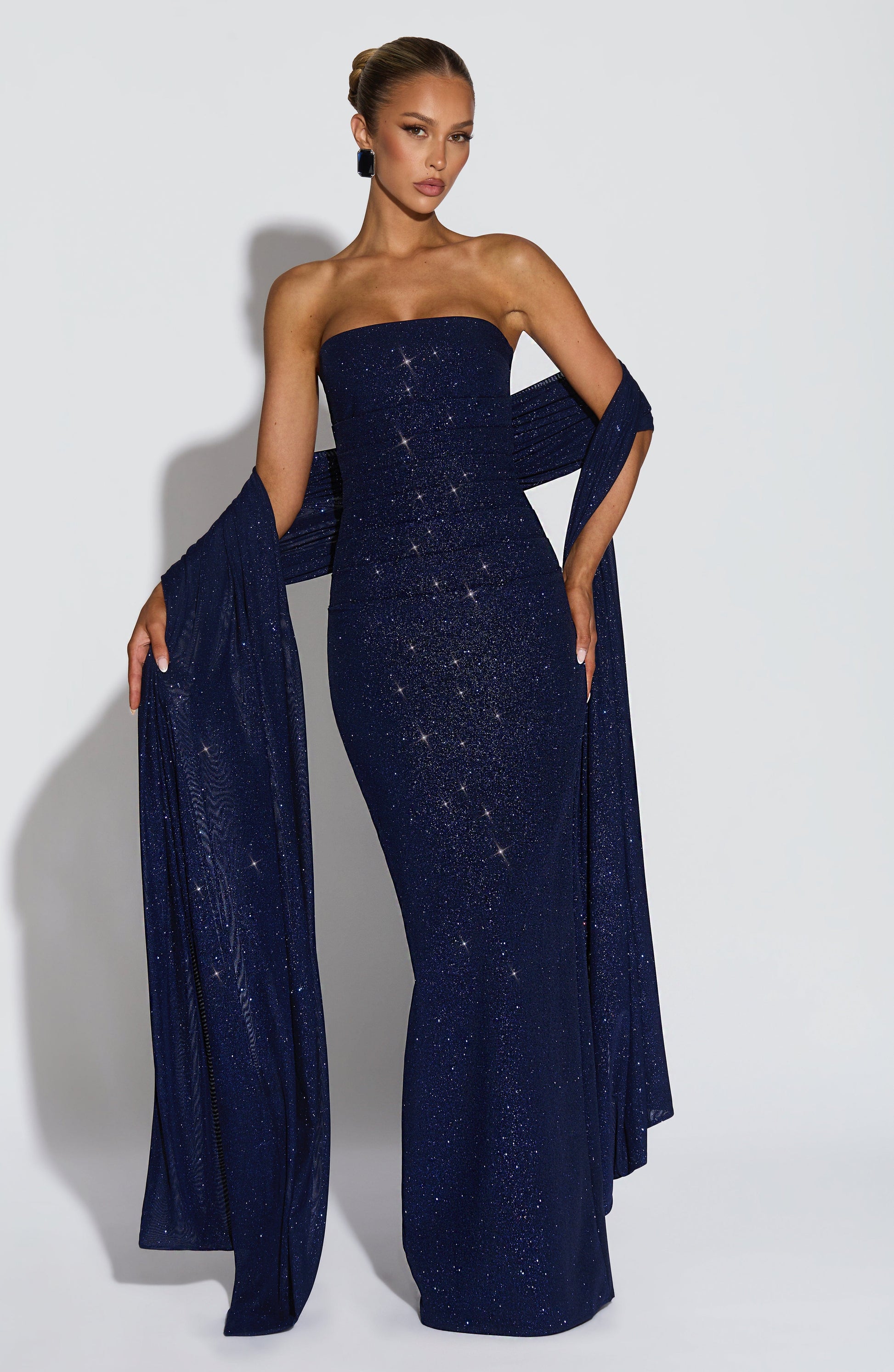 PANDRA MAXI DRESS - NAVY SPARKLE