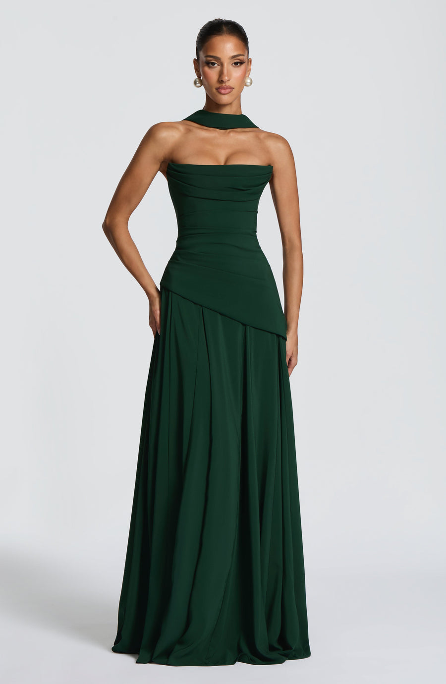 VESTIDO LARGO PATRICIA - ESMERALDA