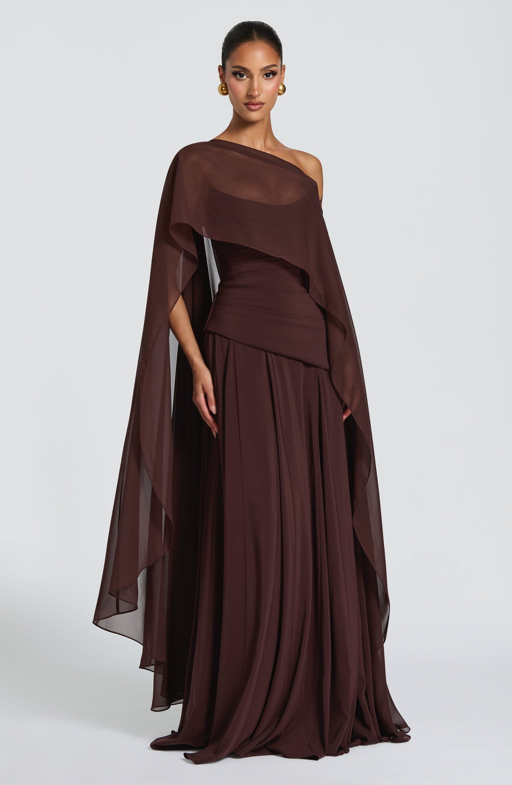 PATRICIA MAXI DRESS - PLUM BROWN