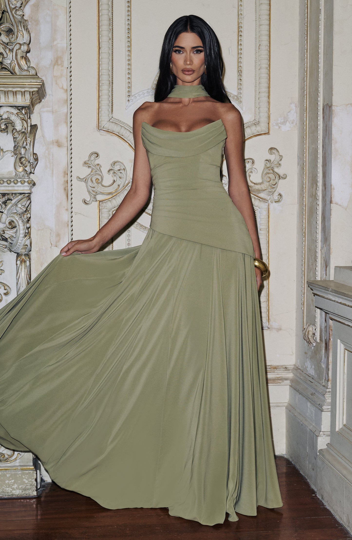 PATRICIA MAXI DRESS - SAGE
