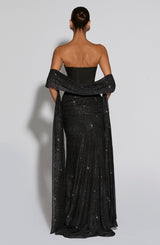 PAULA MAXI DRESS - BLACK SPARKLE