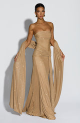 PAULA MAXI DRESS - GOLD SPARKLE