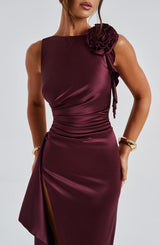 PEGGY MAXI DRESS - CHERRY LACQUER
