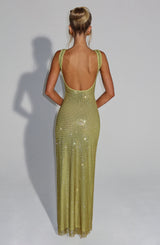 PETRA MAXI DRESS - OLIVE