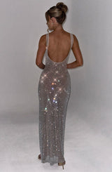 PETRA MAXI DRESS - SILVER