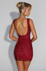 PETRA MINI DRESS - WINE