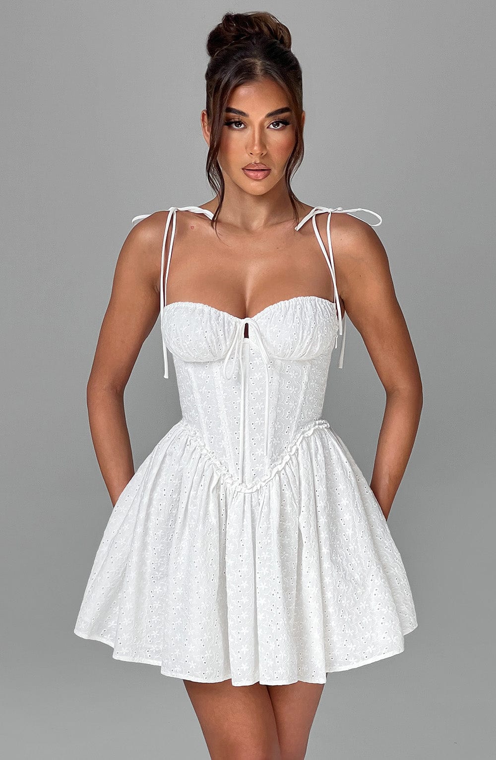 PHOEBE MINI DRESS - IVORY