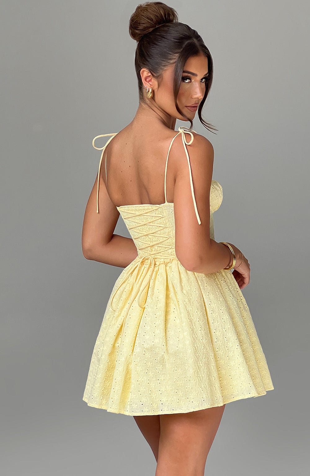 PHOEBE MINI DRESS - LEMON