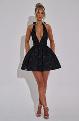 PIPPA MINI DRESS - BLACK SPARKLE