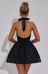PIPPA MINI DRESS - BLACK SPARKLE