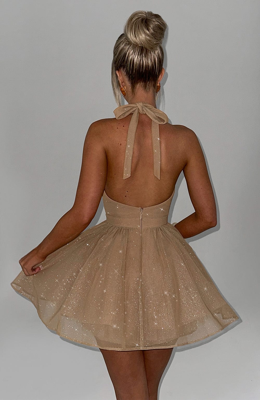 PIPPA MINI DRESS - GOLD SPARKLE