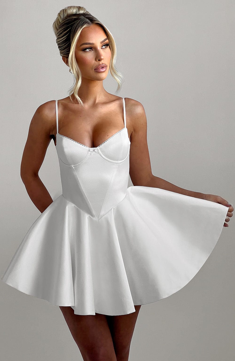 POPPY MINI DRESS - IVORY