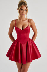 POPPY MINI DRESS - RED
