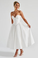 PRIM MIDI DRESS - IVORY