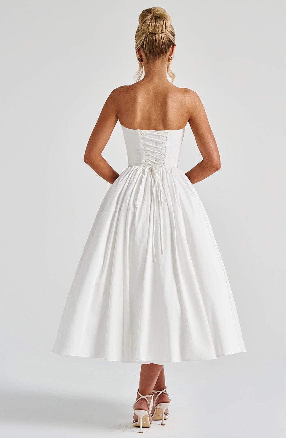 PRIM MIDI DRESS - IVORY
