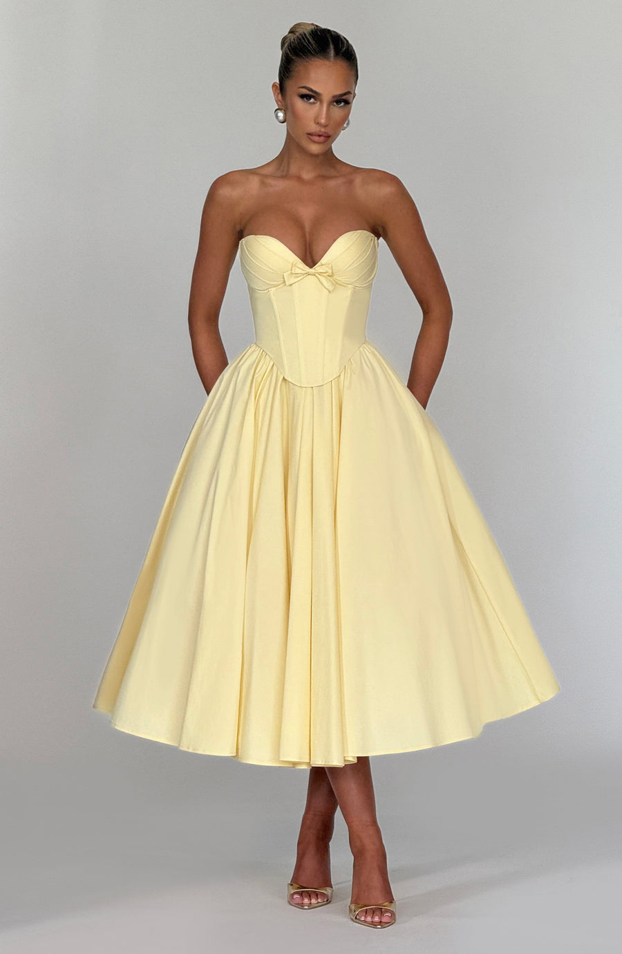 VESTIDO MIDI PRIM - LIMÓN