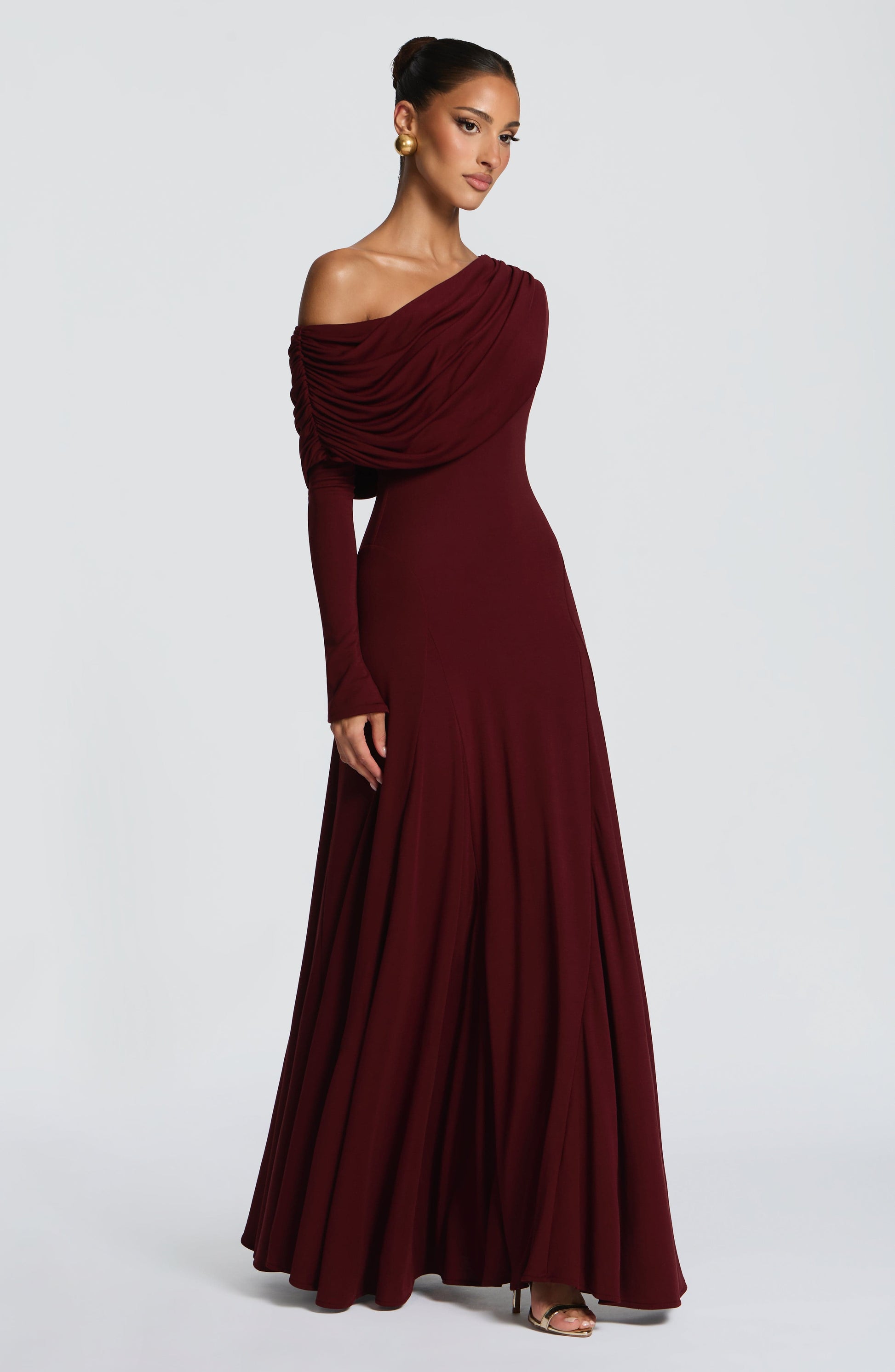 RAFAELA MAXI DRESS - CHERRY LACQUER